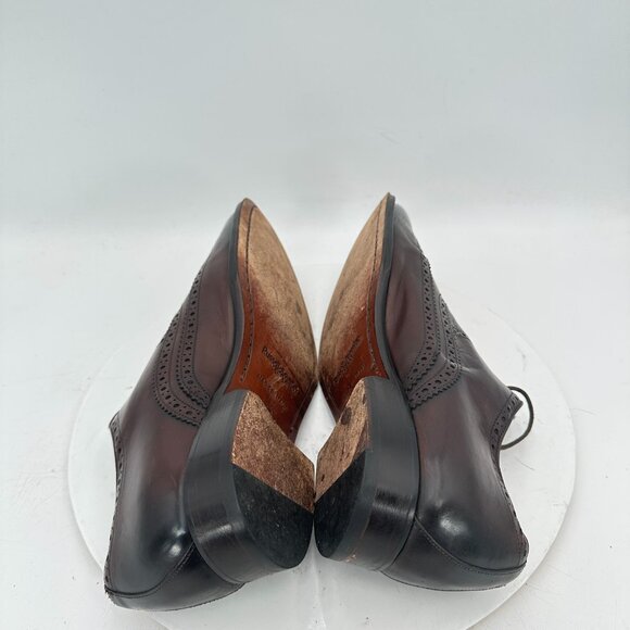 Russell & Bromley Men Size EU 42 US 8.5 Brown Leather Wingtip Oxford Dress Shoes - Picture 6 of 12